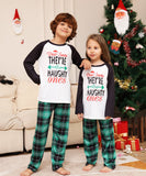 Family Plaid Letter Cartoon Christmas Parent-child Home Pajamas