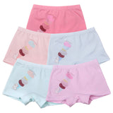 Kid Girl Cartoon Pattern Cotton Softwear Briefs Underwear 5 Packs