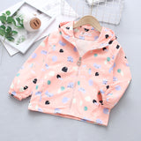 Kid Baby Girl Jacket Cartoon Cute Print Zipper Velvet Coats