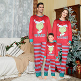 Family Parent-child Outfit Little Monster Print Christmas Autumn Pajamas Set