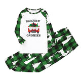 Family Matching Parent-child Plaid Stitching Printed Suit 2 Pcs Sets