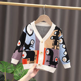 Kid Baby Boy Jacket Knitted Cardigan Cartoon Korean Sweaters