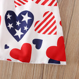 Kid Baby Girls Strap Independence Day Summer Star Flag Banded Party Dresses