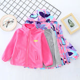 Kid Girl Extra 3-in-1 Detachable Storm Jacket Outdoor Windbreaker Coats