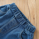 Summer Kid Baby Girls Polka Dot Halter Top Jean Shorts 2 Pcs Sets