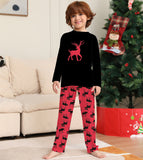Family Matching Deer Round Neck Long Sleeve Parent-child Christmas Pajamas