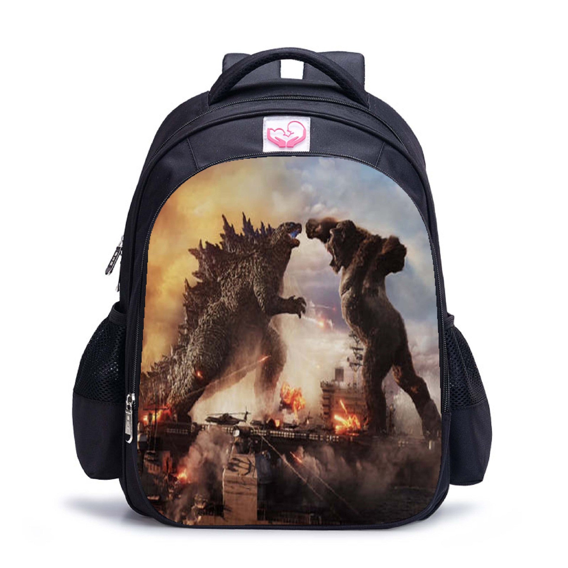 Kid Godzilla Vs King Kong  Digital Printing Backpack Bags