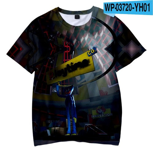 Kid Boy Girl Short Sleeve 3D Poppy Play Time Plus-size T-shirt