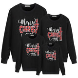 Family Matching Christmas Letter Autumn Long Sleeved Hoodie