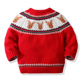 Kid Baby Boy Girl Christmas Elk Pullover Sweater