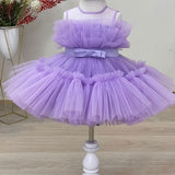 Baby Girl Sleeveless Performance Bow Gauze Princess Dresses