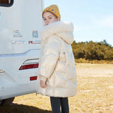 Kid Girl Winter Fashion Cotton Padded Thickened Down Jacket Coat