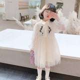 Kid Baby Girl Princess Long Sleeve Mesh Dress