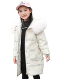 Kid Girls Down Jacket White Eiderdown Thickened Anti-season Fashion Coat