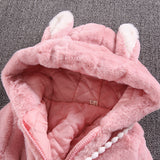 Kid Baby Girl Winter Woolen Imitation Fur Padded Coats