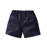 Kid Baby Boys Summer Lapel Short Sleeve Shorts 3 Pcs Set