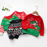 Kid Baby Girl Knit Pullover Autumn Christmas Jacquard Sweater