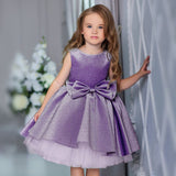 Kid Girl Bow Princess Christmas Party Pompous Birthday Dresses