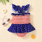 Kid Baby Girls One-piece Swimsuit Vest Triangle Crawl Rompers