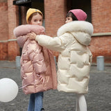 Kid Girl Winter Fashion Cotton Padded Thickened Down Jacket Coat