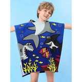 Kid Baby Bath Towel Microfiber Cotton Hooded Beach Soft Poncho Pajamas
