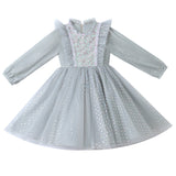 Kid Girl Spring Autumn Princess Long Sleeve Poached Dress