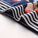 Family Matching Parent-child Stripe Stitching Hoodie Shirts Tops