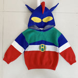 Kid Baby Boy Cartoon Animation Hooded Dynamic Superman Sweater