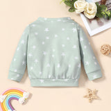 Baby Girls V-neck Long Sleeve Rainbow Cute T-shirt