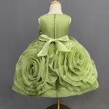 Kid Baby Girl Princess Dress Fashionable Flower Bud Poncho Dress