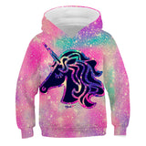 Kid Girls Boy Unicorn Hoodies Cartoon Sweatshirt Casual Pullover