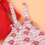 Baby Girl Valentine's Day Long Sleeves Bodysui 3pcs Sets