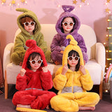 Kids Boys Girls Flannel Kick-proof Thickened Coral Fleece Pajamas