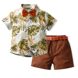 Kid Baby Boys Summer Fashion Dinosaur Short Sleeve 2 Pcs Set