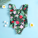 Kid Girls Summer Beach Wind One-piece Swimsuits