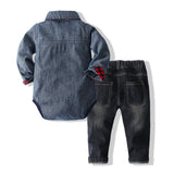 Baby Boys Suit Gentleman Jeans Sets 2 Pcs