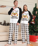 Family Matching Parent-child Fawn Alphabet Plaid Christmas Home Pajamas