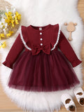 Kid Baby Girls Fall Winter Korean Dresses