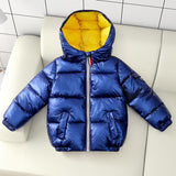 Kid Baby Boy Girl Down Jacket Silver Walk-in Space Extra Thick Coat