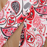 Kid Baby Girl Valentine's Day Set Embroidered Long Sleeve 3 Pcs Sets
