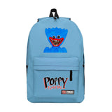Student Poppy Play Time Printed Canvas Backpack Three-piece Bag