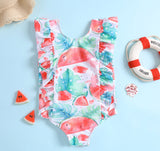 Kid Girls Summer Beach Wind One-piece Swimsuits