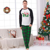 Family Parent-Child Letter Print Christmas Pajama Sets