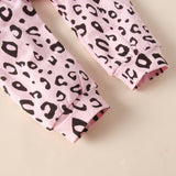 Baby Girls Suit Long Sleeve Letter Leopard Sets 2 Pcs