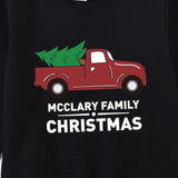 Family Matching Christmas Round Neck Parent-child Long Sleeve Cute Cartoon Shirts