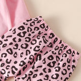 Baby Girls Suit Long Sleeve Letter Leopard Sets 2 Pcs