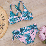 Kid Girls Leaf Split Swimsuit Swimwear