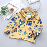 Kid Baby Girl Jacket Cartoon Cute Print Zipper Velvet Coats