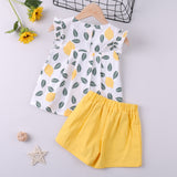 Summer Kid Baby Girl Suit Pure Color Shorts Casual 2 Pcs Sets