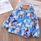 Kid Baby Girl Jacket Cardigan Windbreak Spring Print Cartoon Coats